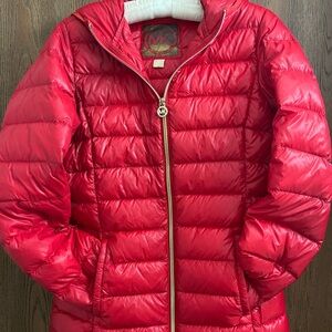 Michael Kors Red Puffer Jacket